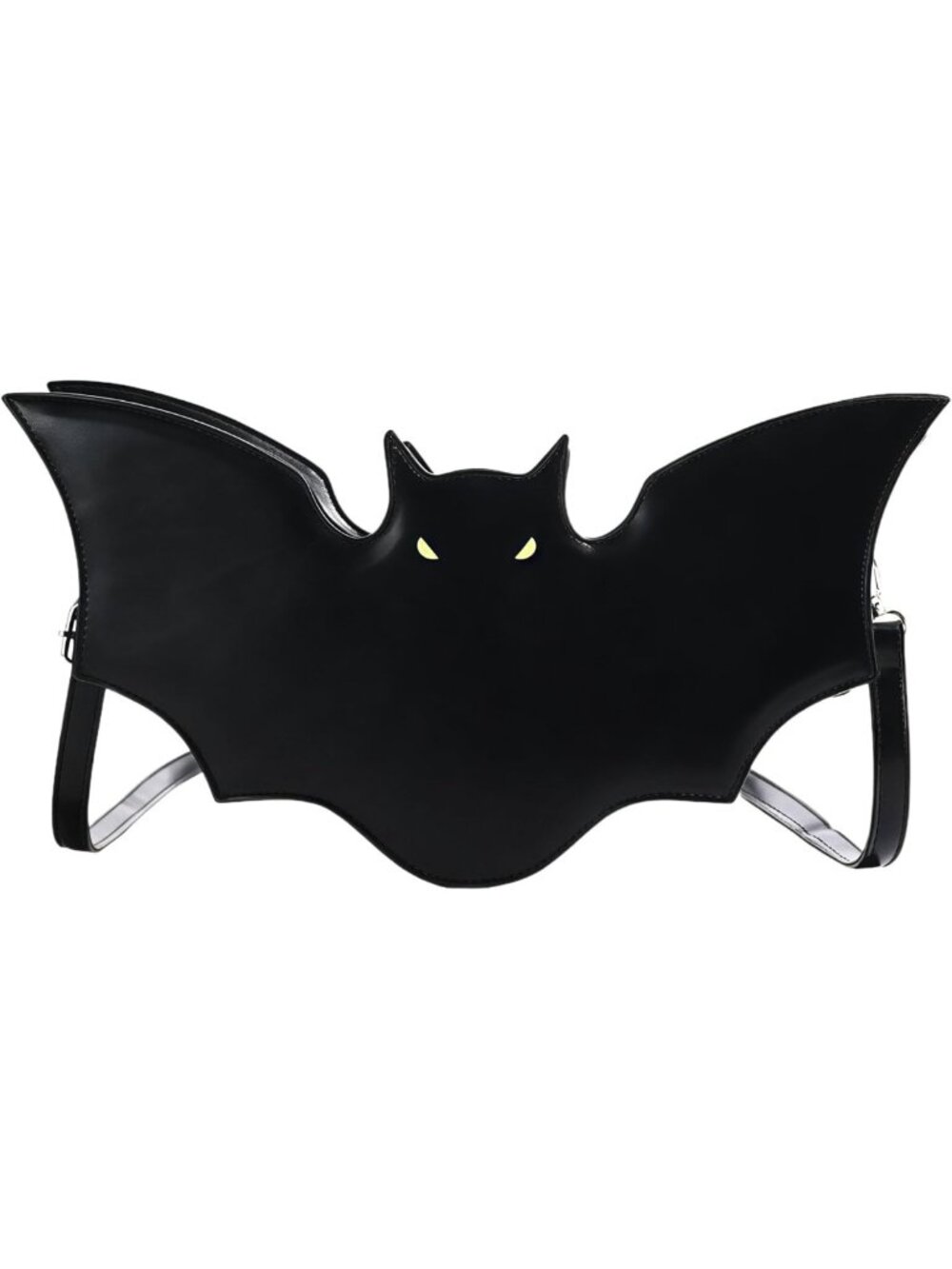 Gothic Bat Shoulder Bag - Small Vegan Leather Crossbody Purse for Emo & Grunge